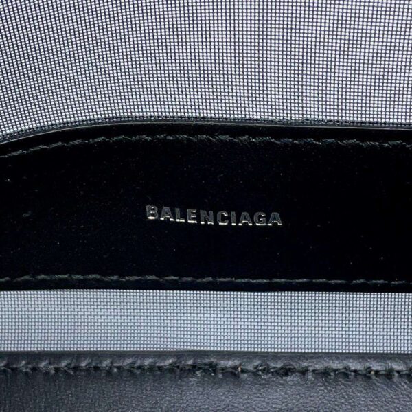 9819719 10 Balenciaga Blue Cabas S Mesh Tote Bag Black