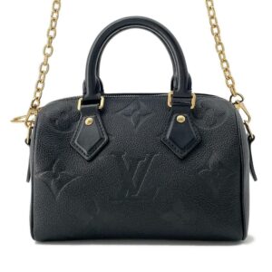 9819962 01 Prada Leather Handbag Black