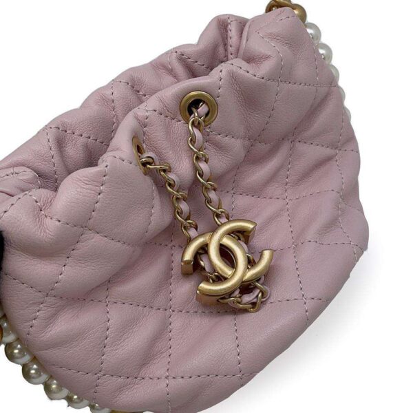 9820135 07 Chanel Pearl Matelasse Coco Mark Mini Chain Shoulder Bag