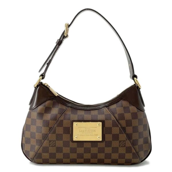 9820289 01 Louis Vuitton Damier Ebene Thames PM Hobo Shoulder Bag