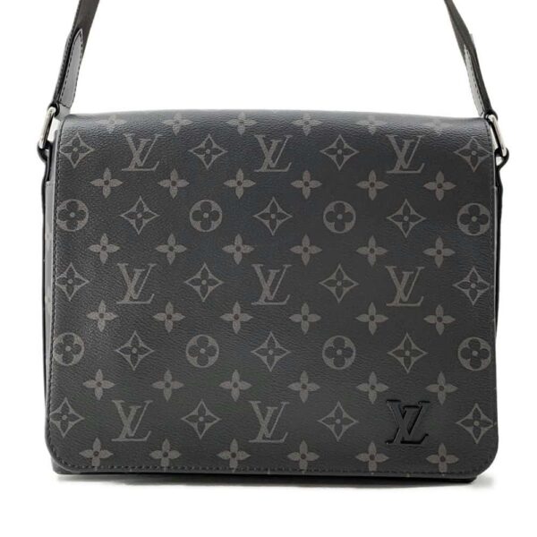 9820333 01 Louis Vuitton Monogram Eclipse District PM Shoulder Bag Black