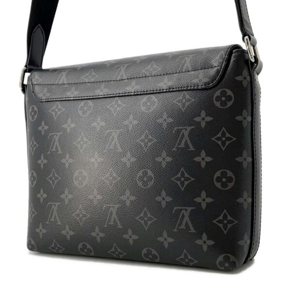 9820333 02 Louis Vuitton Monogram Eclipse District PM Shoulder Bag Black