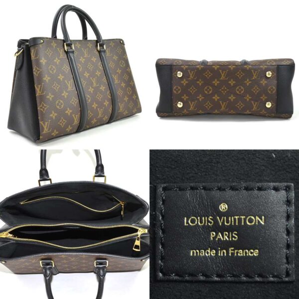 98281d 1 Louis Vuitton Soufflot NV MM Shoulder Bag Monogram Canvas Brown Black