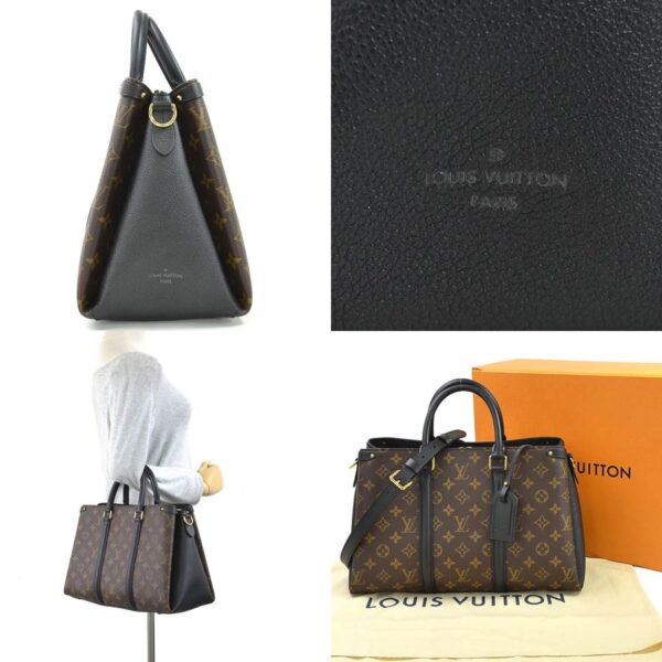 98281d 2 Louis Vuitton Soufflot NV MM Shoulder Bag Monogram Canvas Brown Black