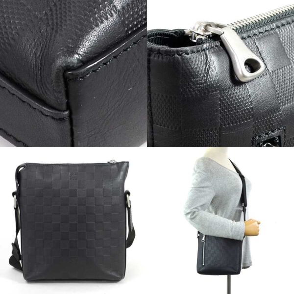 98283a 2 Louis Vuitton Discovery Messenger BB Crossbody Bag Damier Infini Leather Black