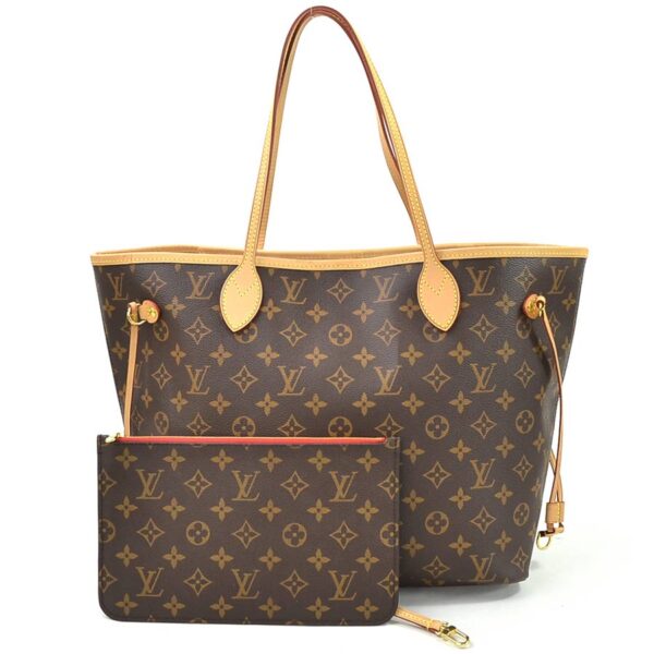 98285a Louis Vuitton Neverfull MM Tote Bag Monogram Canvas Brown