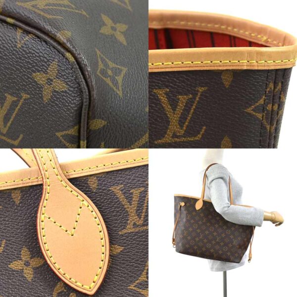 98285a 2 Louis Vuitton Neverfull MM Tote Bag Monogram Canvas Brown