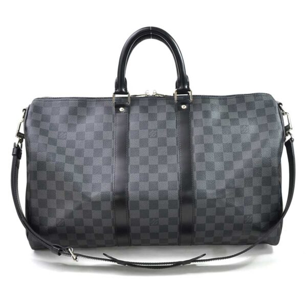 98299a Louis Vuitton Keepall Bandouliere 45 Bag Damier Canvas Gray