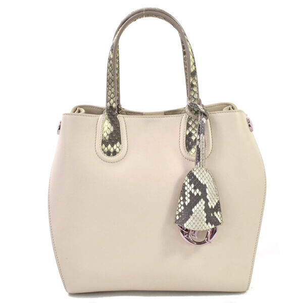 98304c Christian Dior Addict Shoulder Bag Leather Beige