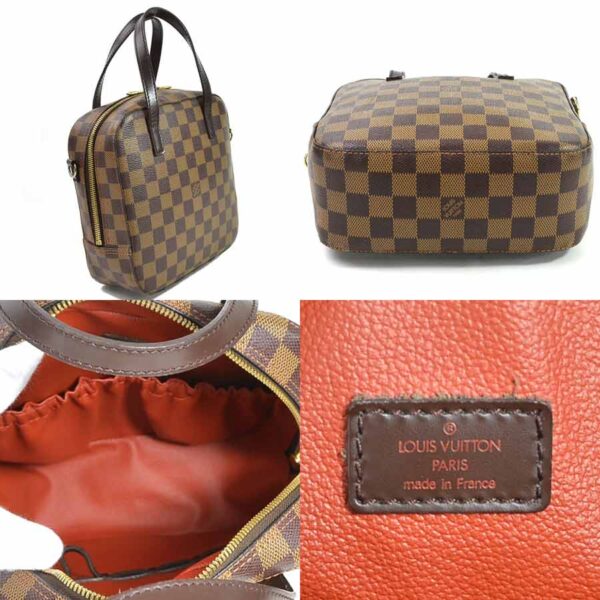 98307a 1 Louis Vuitton Spontini Handbag Damier Canvas Brown