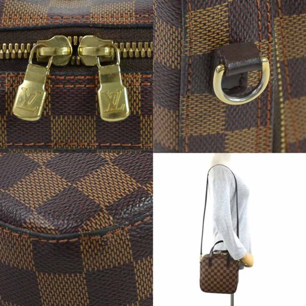 98307a 2 Louis Vuitton Spontini Handbag Damier Canvas Brown