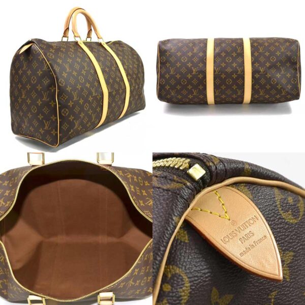 98326a 1 Louis Vuitton Keepall 50 Bag Monogram Canvas Brown