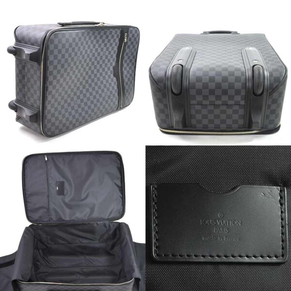 98329b 1 Louis Vuitton Pegas 55 Travel Bag Damier Canvas Gray