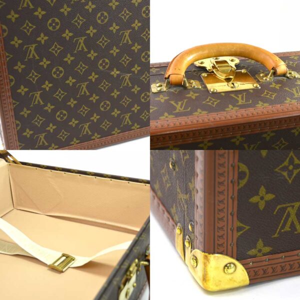 98330b 2 Louis Vuitton Alzer 60 Trunk Case Monogram Canvas Brown