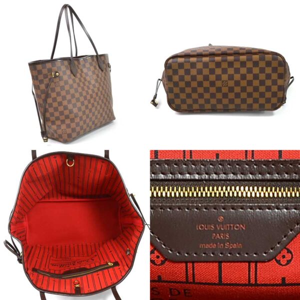 98353 1 Louis Vuitton Neverfull MM Tote Bag Damier Canvas Brown