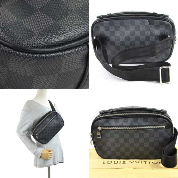 98354e 2 Louis Vuitton Umbrella Body Bag Damier Graphite Black Gray