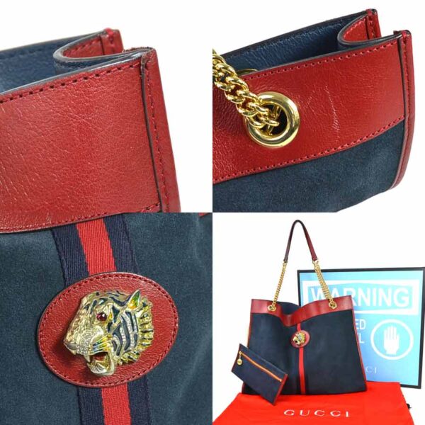 98374d 2 Gucci Tote Bag Suede Blue