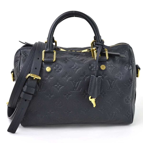 98385b Louis Vuitton Speedy Bandouliere 25 Empreinte Navy Blue