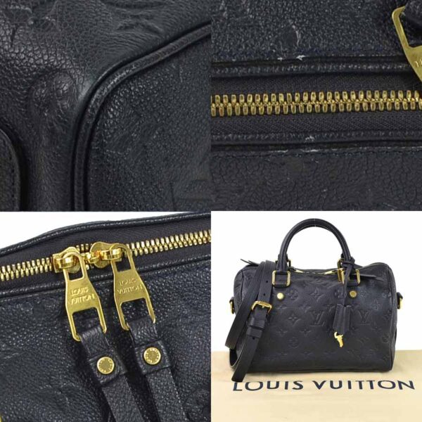 98385b 2 Louis Vuitton Speedy Bandouliere 25 Empreinte Navy Blue