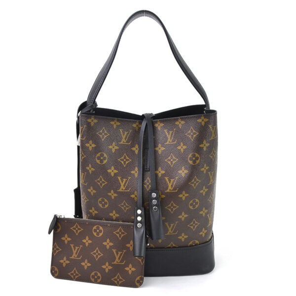 98387b Louis Vuitton Idor GM Handbag Monogram Canvas Brown Black