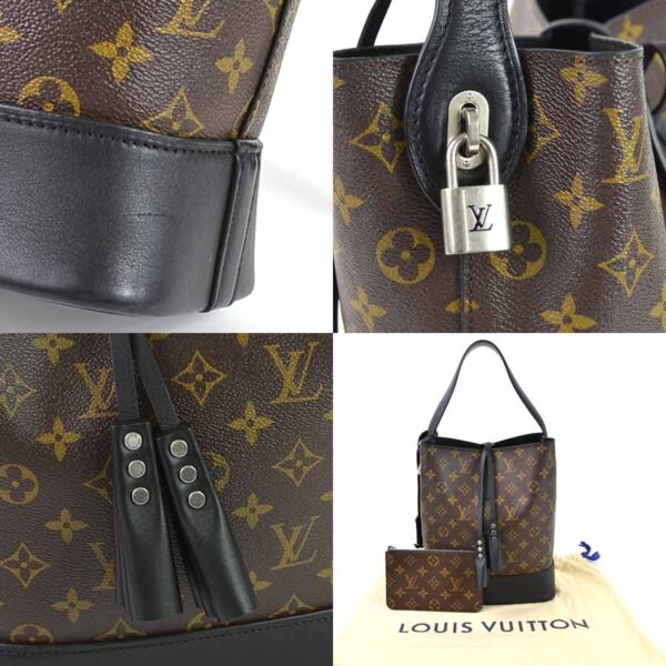 98387b 2 Louis Vuitton Idor GM Handbag Monogram Canvas Brown Black