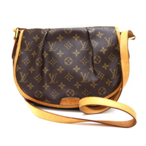 9839 1 Louis Vuitton Keepall Bandouliere 60 Monogram Bag Brown