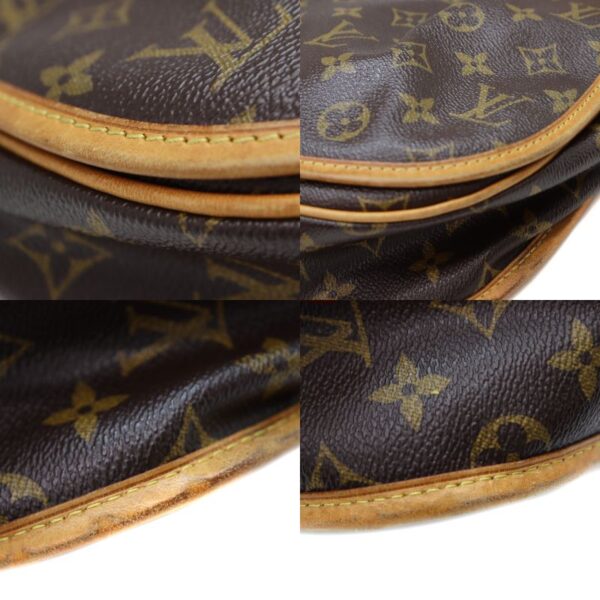 9839 11 Louis Vuitton Menilmontant PM Monogram Canvas Shoulder Bag Brown