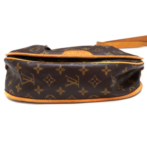 9839 5 Louis Vuitton Menilmontant PM Monogram Canvas Shoulder Bag Brown