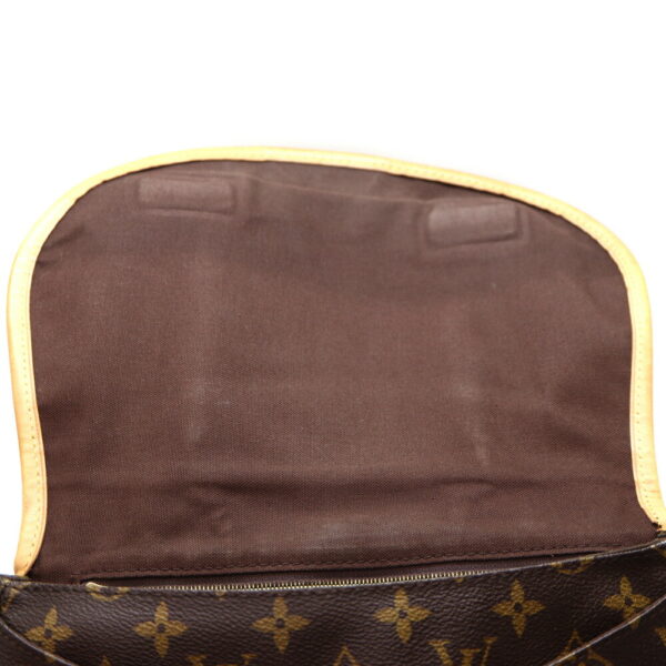 9839 6 Louis Vuitton Menilmontant PM Monogram Canvas Shoulder Bag Brown