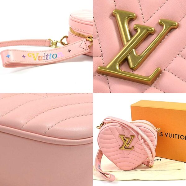 98428d 2 Louis Vuitton Wave Heart Bag Crossbody Bag Smooth Calf Leather Pink