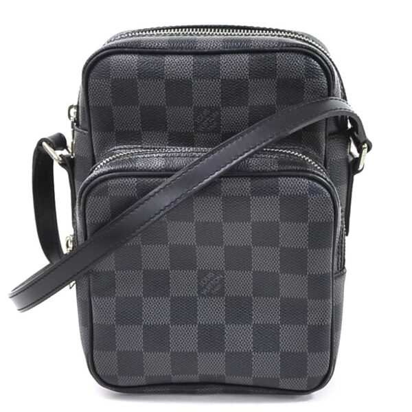 98450d Louis Vuitton Rem Shoulder Bag Damier Graphite Canvas Black Gray