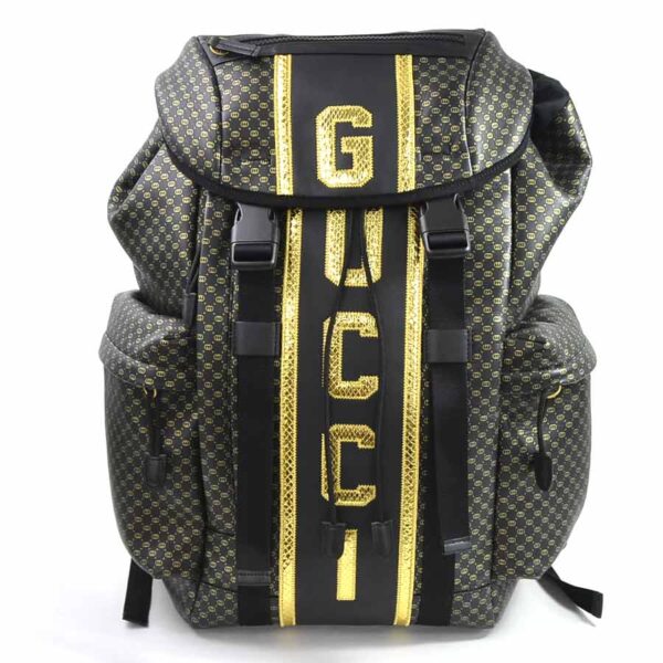 98463 Gucci Rucksack Dapper Dan Backpack Leather Black