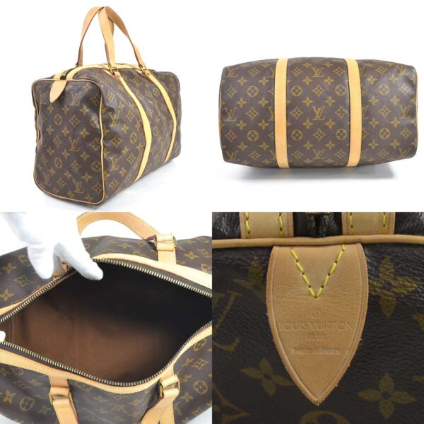 98519a 1 Louis Vuitton Sac Souple 35 Handbag Monogram Canvas Brown