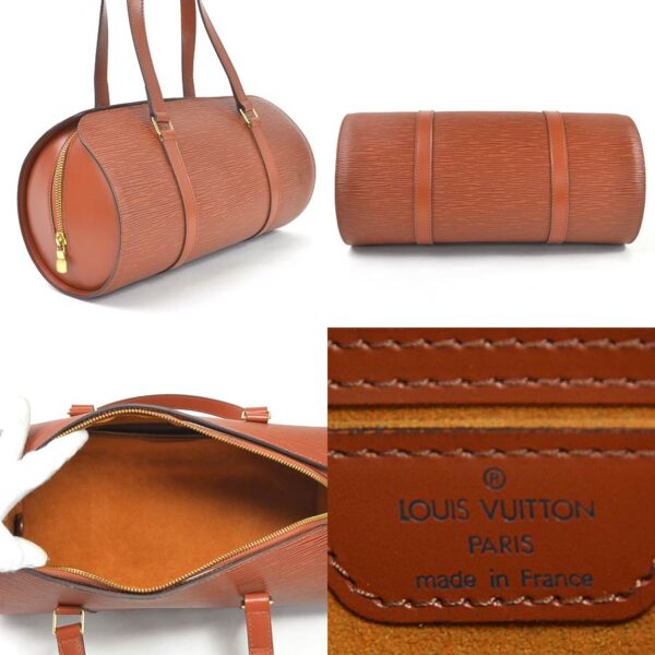 98551b 1 Louis Vuitton Soufflot Shoulder Bag Epi Leather Brown