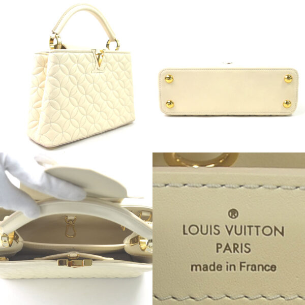 98585e 1 Louis Vuitton Capucines BB 2Way Bag Lamb Leather Yellow