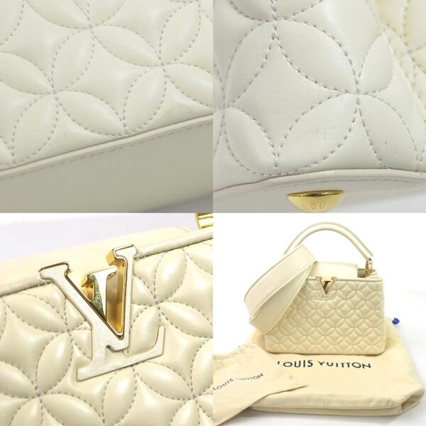 98585e 2 Louis Vuitton Capucines BB 2Way Bag Lamb Leather Yellow