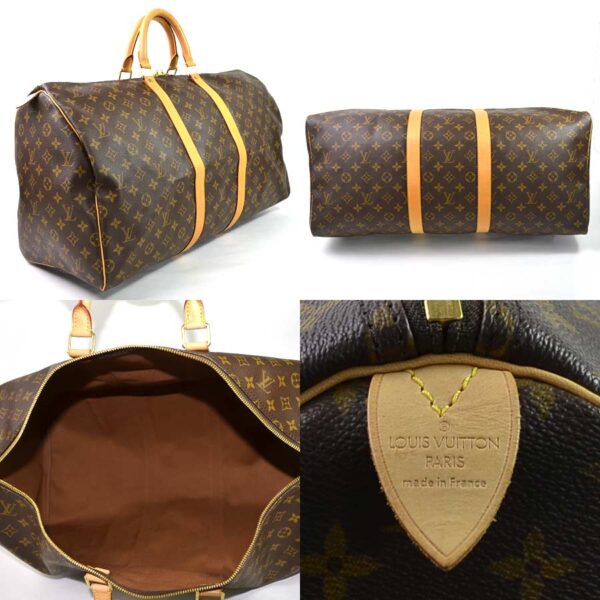 98599a 1 Louis Vuitton Keepall 55 Bag Monogram Canvas Brown