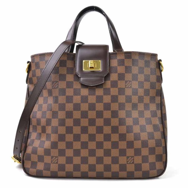 98606a Louis Vuitton Rosebery 2Way Bag Damier Canvas Brown