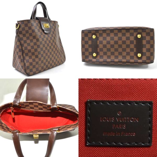 98606a 1 Louis Vuitton Rosebery 2Way Bag Damier Canvas Brown