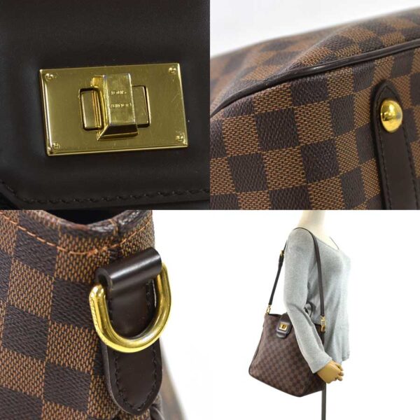 98606a 2 Louis Vuitton Rosebery 2Way Bag Damier Canvas Brown