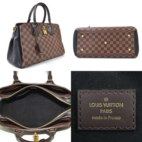 98607a 1 Louis Vuitton Normandy 2Way Bag Damier Canvas Brown Black