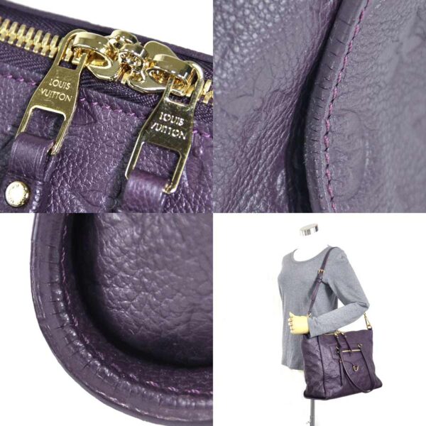 98628a 2 Louis Vuitton Lumineuse PM 2Way Empreinte Leather Purple