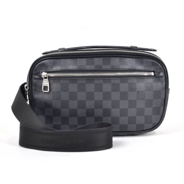 98630a Louis Vuitton Umbrella Waist Pouch Damier Canvas Black Gray