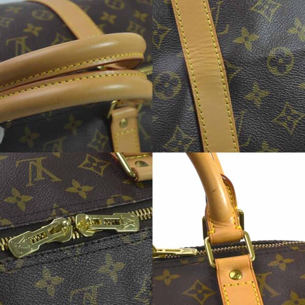 98633b 2 Louis Vuitton Keepall 55 Bag Monogram Canvas Brown