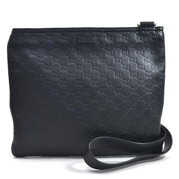 98643a Gucci Guccisima Shoulder Bag Leather Black