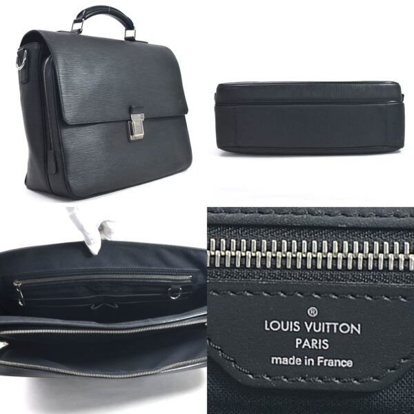 98650a 1 Louis Vuitton Vasili GM 2Way Bag Epi Leather Black