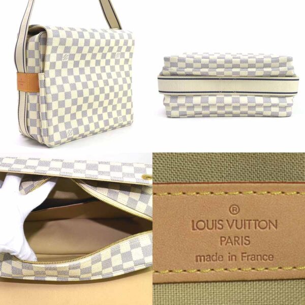 98657a 1 Louis Vuitton Naviglio Crossbody Bag Damier Azur Canvas White