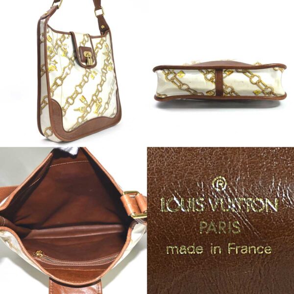 98659a 1 Louis Vuitton Charm Musette Shoulder Bag Vinyl Brown White