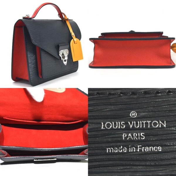 98663a 1 Louis Vuitton Neo Monceau 2Way Bag Epi Leather Black