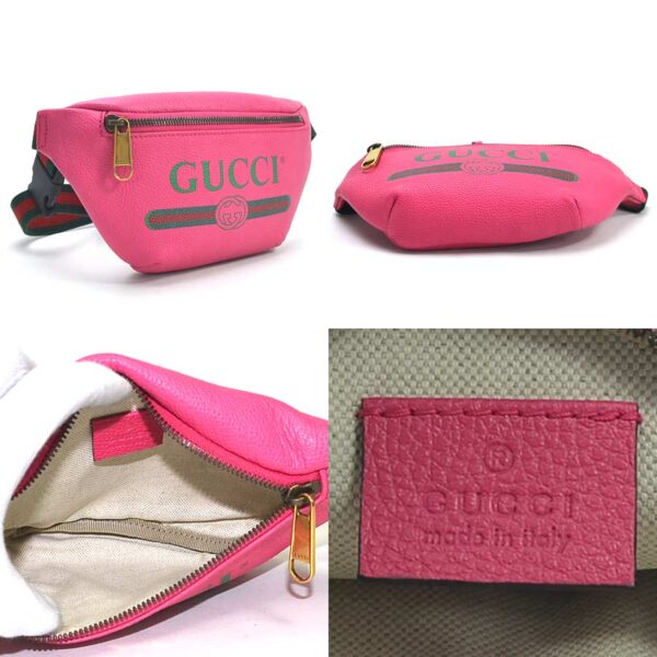 98677a 1 Gucci Waist Pouch Leather Pink